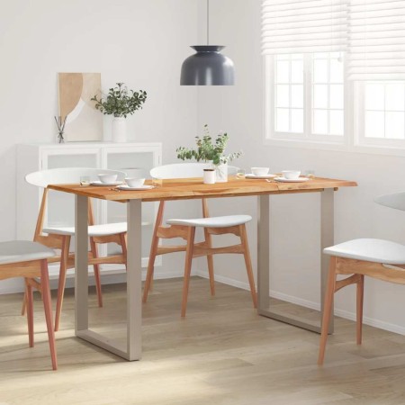 Mesa de comedor de madera maciza de acacia 140x70x76 cm en Mesas de comedor | Comprar online en Foru.es