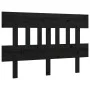 Solid black pine wood bed headboard 163.5x3x81 cm by vidaXL, Headboards and footboards - Ref: Foro24-819134, Price: 31,44 €, ...