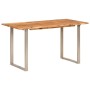 Mesa de comedor de madera maciza de acacia 140x70x76 cm en Mesas de comedor | Comprar online en Foru.es
