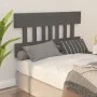 Solid gray pine wood bed headboard 203.5x3x81 cm by vidaXL, Headboards and footboards - Ref: Foro24-819142, Price: 35,54 €, D...