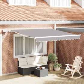 Toldo Retráctil Manual Gris Claro 300 x 250 cm Tela y acero en Toldos | Comprar online en Foru.es
