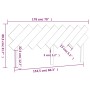 Cabecero de cama madera maciza de pino blanco 178x3x80,5 cm de vidaXL, Cabeceros y pies de cama - Ref: Foro24-819236, Precio:...