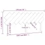 Cabecero de cama madera maciza de pino blanco 178x3x80,5 cm de vidaXL, Cabeceros y pies de cama - Ref: Foro24-819236, Precio:...