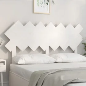 Solid white pine wood bed headboard 141x3x80.5 cm by vidaXL, Headboards and footboards - Ref: Foro24-819221, Price: 34,33 €, ...
