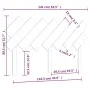 Solid white pine wood bed headboard 141x3x80.5 cm by vidaXL, Headboards and footboards - Ref: Foro24-819221, Price: 34,33 €, ...