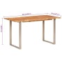 Mesa de comedor de madera maciza de acacia 140x70x76 cm en Mesas de comedor | Comprar online en Foru.es
