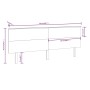 Cabecero de cama madera maciza de pino blanco 204x6x82,5 cm de vidaXL, Cabeceros y pies de cama - Ref: Foro24-819191, Precio:...