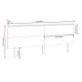 Cabecero de cama madera maciza de pino blanco 204x6x82,5 cm de vidaXL, Cabeceros y pies de cama - Ref: Foro24-819191, Precio:...