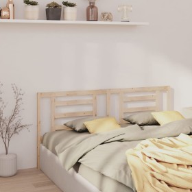 Cabecero de cama madera maciza de pino 206x4x100 cm de vidaXL, Cabeceros y pies de cama - Ref: Foro24-818840, Precio: 47,19 €...