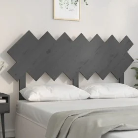 Solid gray pine wood bed headboard 151.5x3x81 cm by vidaXL, Headboards and footboards - Ref: Foro24-819227, Price: 49,73 €, D...