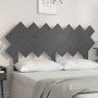 Cabecero de cama madera maciza de pino gris 151,5x3x81 cm de vidaXL, Cabeceros y pies de cama - Ref: Foro24-819227, Precio: 5...