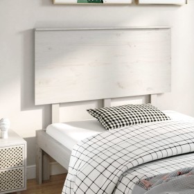 Cabecero de cama madera maciza de pino blanco 124x6x82,5 cm de vidaXL, Cabeceros y pies de cama - Ref: Foro24-819161, Precio:...
