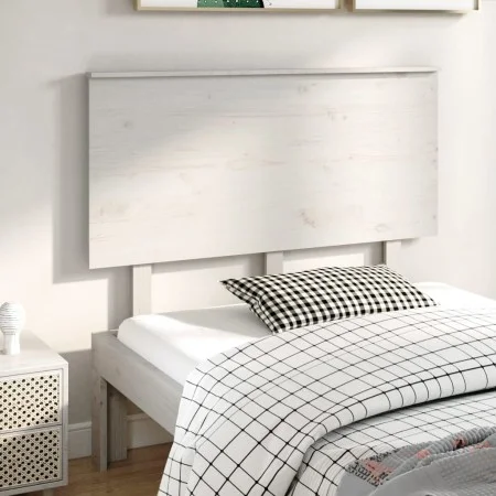 Cabecero de cama madera maciza de pino blanco 124x6x82,5 cm de vidaXL, Cabeceros y pies de cama - Ref: Foro24-819161, Precio:...