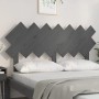 Cabecero de cama madera maciza de pino gris 151,5x3x81 cm de vidaXL, Cabeceros y pies de cama - Ref: Foro24-819227, Precio: 5...