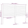 Cabecero de cama madera maciza de pino negro 126x4x100 cm de vidaXL, Cabeceros y pies de cama - Ref: Foro24-819014, Precio: 5...