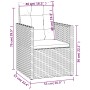Muebles de jardín con cojines 3 piezas ratán sintético gris de vidaXL, Conjuntos de jardín - Ref: Foro24-319193, Precio: 159,...