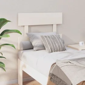 Solid white pine wood bed headboard 103.5x3x81 cm by vidaXL, Headboards and footboards - Ref: Foro24-819056, Price: 30,31 €, ...