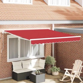 Toldo Manual Rojo 300 x 250 x 165 cm Poliéster en Toldos | Comprar online en Foru.es