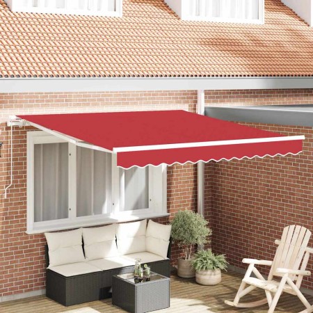 Toldo Manual Rojo 300 x 250 x 165 cm Poliéster en Toldos | Comprar online en Foru.es