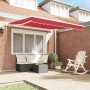 Toldo Manual Rojo 300 x 250 x 165 cm Poliéster en Toldos | Comprar online en Foru.es