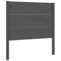 Cabecero madera maciza de pino gris 96x4x100 cm de vidaXL, Cabeceros y pies de cama - Ref: Foro24-818702, Precio: 44,08 €, De...