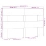 Cabecero de cama madera maciza de pino blanco 164x3x81 cm de vidaXL, Cabeceros y pies de cama - Ref: Foro24-819081, Precio: 3...