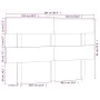 Cabecero de cama madera maciza de pino blanco 204x3x81 cm de vidaXL, Cabeceros y pies de cama - Ref: Foro24-819091, Precio: 3...