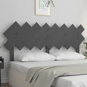 Solid gray pine wood bed headboard 159.5x3x80.5 cm by vidaXL, Headboards and footboards - Ref: Foro24-819232, Price: 34,17 €,...