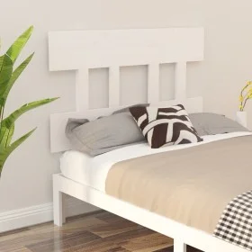 Solid white pine wood bed headboard 103.5x3x81 cm by vidaXL, Headboards and footboards - Ref: Foro24-819106, Price: 31,88 €, ...