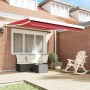Toldo Retráctil Rojo 300 x 250 cm Tela y Metal en Toldos | Comprar online en Foru.es