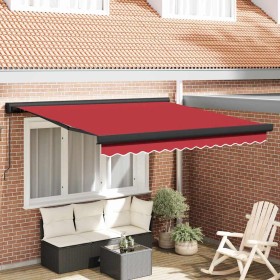 Toldo Retráctil Rojo 300 x 250 cm Tela y Metal en Toldos | Comprar online en Foru.es