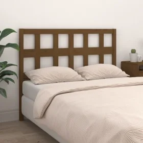 Solid pine wood bed headboard honey brown 145.5x4x100 cm by vidaXL, Headboards and footboards - Ref: Foro24-818923, Price: 33...