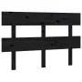 Cabecero de cama madera maciza de pino negro 144x3x81 cm de vidaXL, Cabeceros y pies de cama - Ref: Foro24-819074, Precio: 27...