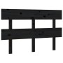 Cabecero de cama madera maciza de pino negro 124x3x81 cm de vidaXL, Cabeceros y pies de cama - Ref: Foro24-819064, Precio: 24...