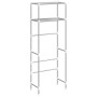Estantería 2 niveles sobre inodoro hierro gris 53,5x28x143 cm de vidaXL, Toalleros - Ref: Foro24-343134, Precio: 17,01 €, Des...