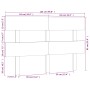 Cabecero de cama madera maciza de pino negro 124x3x81 cm de vidaXL, Cabeceros y pies de cama - Ref: Foro24-819064, Precio: 24...