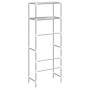 Estantería 2 niveles sobre inodoro hierro gris 53,5x28x143 cm de vidaXL, Toalleros - Ref: Foro24-343134, Precio: 17,01 €, Des...