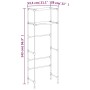 Estantería 2 niveles sobre inodoro hierro gris 53,5x28x143 cm de vidaXL, Toalleros - Ref: Foro24-343134, Precio: 17,01 €, Des...