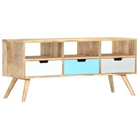 Mueble para TV de madera maciza de mango 110x35x48 cm en Muebles TV | Comprar online en Foru.es