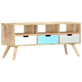 Mueble para TV de madera maciza de mango 110x35x48 cm en Muebles TV | Comprar online en Foru.es