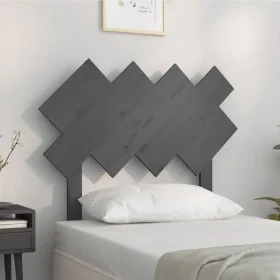 Cabecero de cama madera maciza de pino gris 92x3x81 cm de vidaXL, Cabeceros y pies de cama - Ref: Foro24-819202, Precio: 22,4...