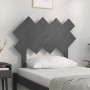 Cabecero de cama madera maciza de pino gris 92x3x81 cm de vidaXL, Cabeceros y pies de cama - Ref: Foro24-819202, Precio: 22,6...
