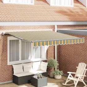 Toldo Retráctil Verde y amarillo 300 x 250 cm Tela y Aluminio en Toldos | Comprar online en Foru.es