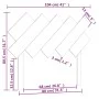 Bettkopfteil aus massivem grauem Kiefernholz, 104 x 3 x 80,5 cm von vidaXL, Kopf- und Fußteile - Ref: Foro24-819207, Preis: 3...