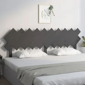 Solid gray pine wood bed headboard 196x3x80.5 cm by vidaXL, Headboards and footboards - Ref: Foro24-819242, Price: 38,27 €, D...