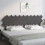 Cabecero de cama madera maciza de pino gris 196x3x80,5 cm de vidaXL, Cabeceros y pies de cama - Ref: Foro24-819242, Precio: 3...