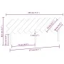 Cabecero de cama madera maciza de pino gris 196x3x80,5 cm de vidaXL, Cabeceros y pies de cama - Ref: Foro24-819242, Precio: 3...