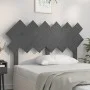 Cabecero de cama madera maciza de pino gris 132x3x81 cm de vidaXL, Cabeceros y pies de cama - Ref: Foro24-819217, Precio: 45,...