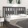 Cabecero madera maciza de pino gris 126x4x100 cm de vidaXL, Cabeceros y pies de cama - Ref: Foro24-818662, Precio: 32,80 €, D...