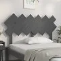 Cabecero de cama madera maciza de pino gris 132x3x81 cm de vidaXL, Cabeceros y pies de cama - Ref: Foro24-819217, Precio: 45,...